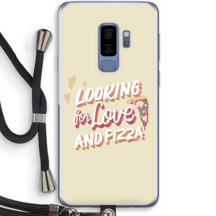 Pizza is the answer: Samsung Galaxy S9 Plus Transparant Hoesje met koord