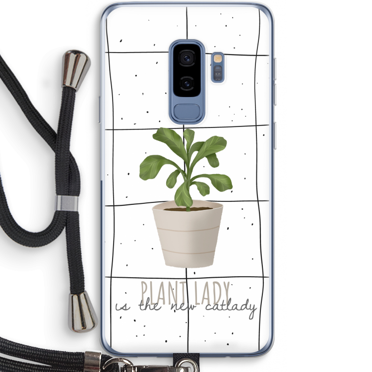 Kamerplant op vensterruit: Samsung Galaxy S9 Plus Transparant Hoesje met koord