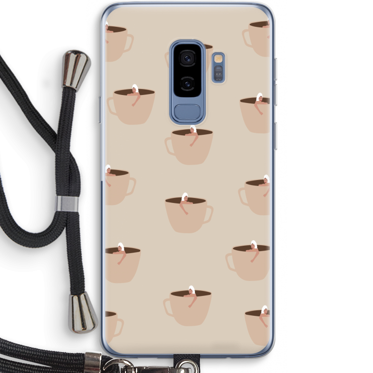Morning coffee: Samsung Galaxy S9 Plus Transparant Hoesje met koord