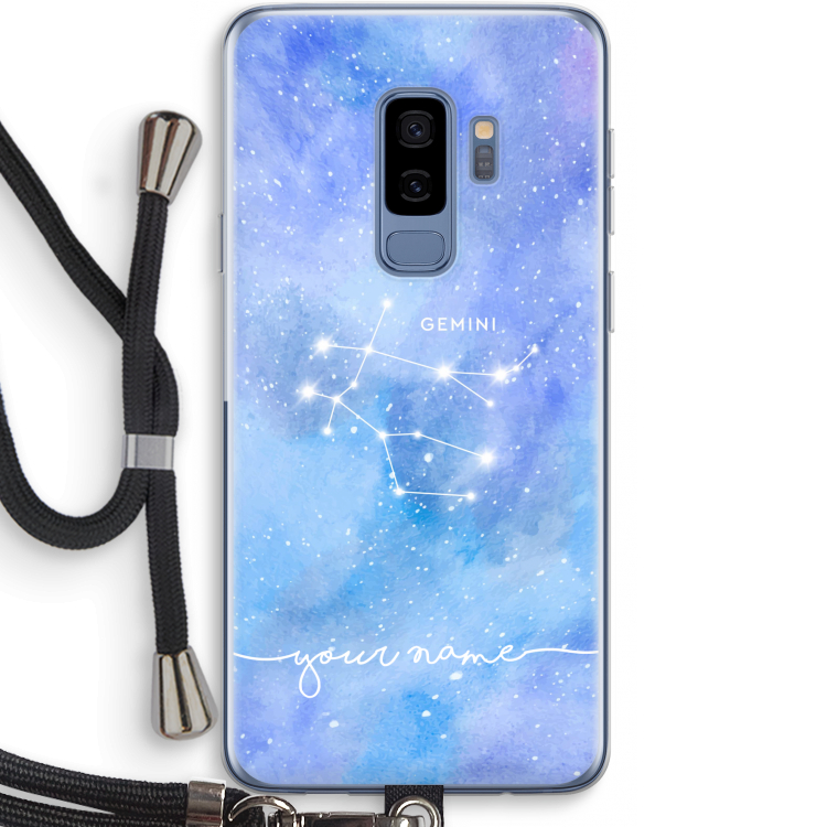 Sterrenbeeld - Licht: Samsung Galaxy S9 Plus Transparant Hoesje met koord