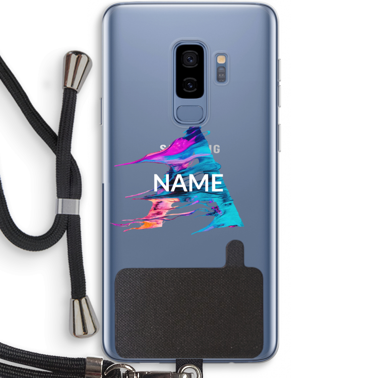 Abstract Spectrum: Samsung Galaxy S9 Plus Transparant Hoesje met koord