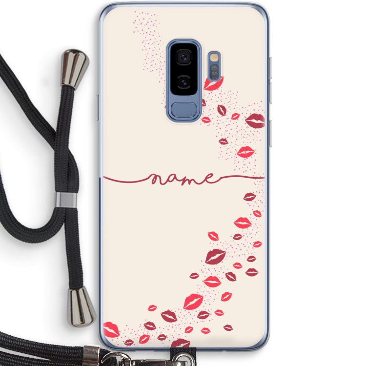 Kusjes: Samsung Galaxy S9 Plus Transparant Hoesje met koord