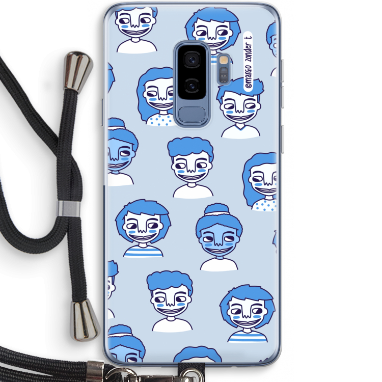 Gezichtjes: Samsung Galaxy S9 Plus Transparant Hoesje met koord