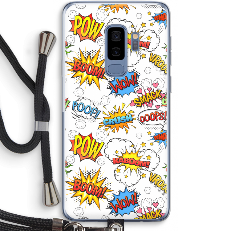 Pow Smack: Samsung Galaxy S9 Plus Transparant Hoesje met koord