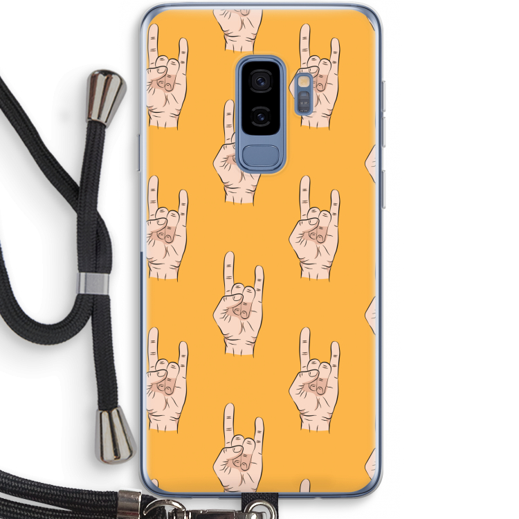 Rock: Samsung Galaxy S9 Plus Transparant Hoesje met koord