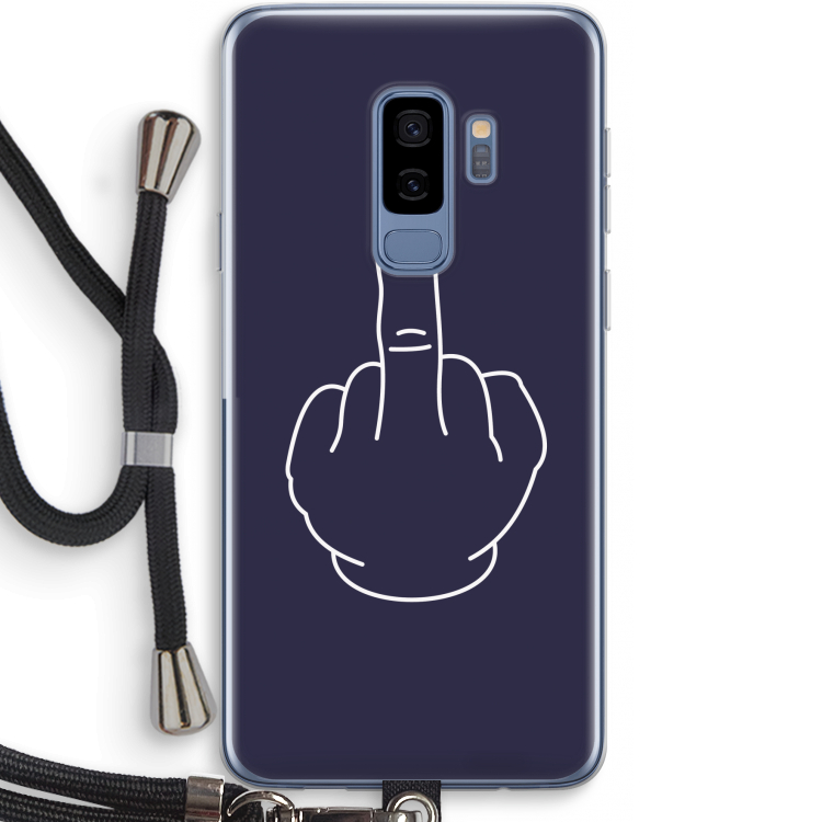 F**k U: Samsung Galaxy S9 Plus Transparant Hoesje met koord