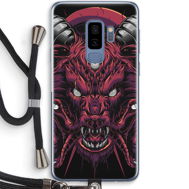 Hell Hound and Serpents: Samsung Galaxy S9 Plus Transparant Hoesje met koord