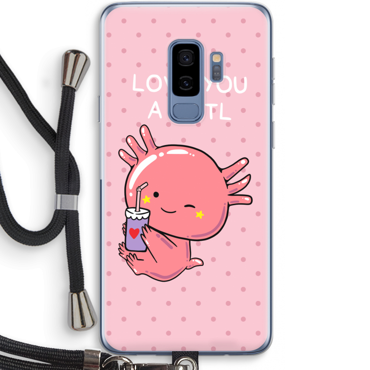 Love You A Lotl: Samsung Galaxy S9 Plus Transparant Hoesje met koord