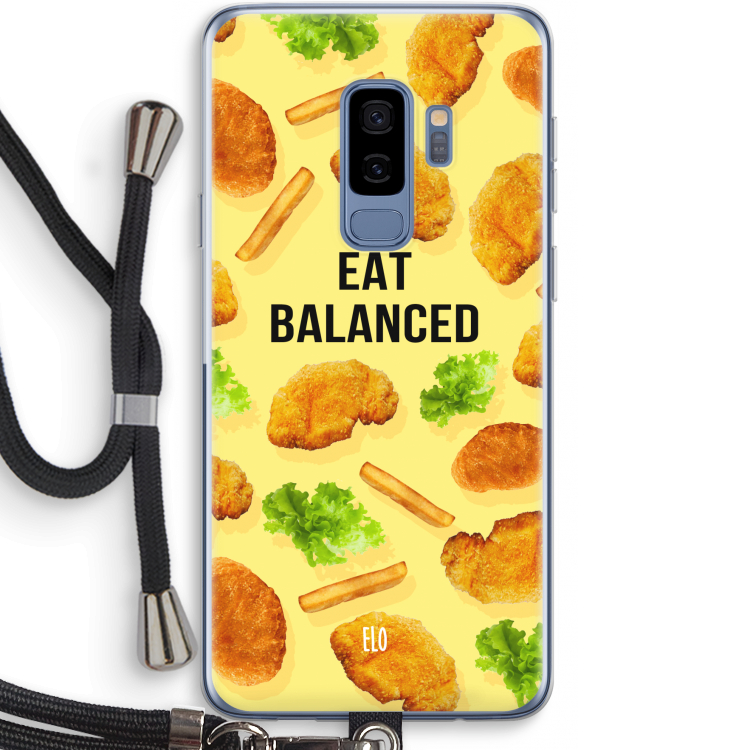 Eat Balanced: Samsung Galaxy S9 Plus Transparant Hoesje met koord