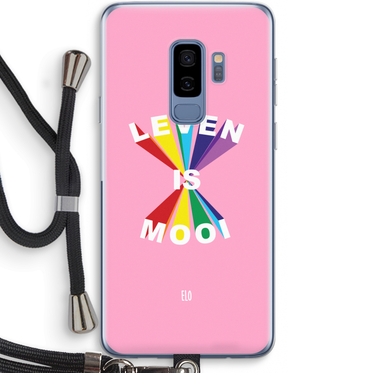 Het Leven Is Mooi: Samsung Galaxy S9 Plus Transparant Hoesje met koord