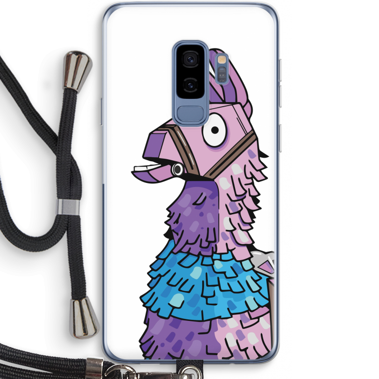 Lama: Samsung Galaxy S9 Plus Transparant Hoesje met koord