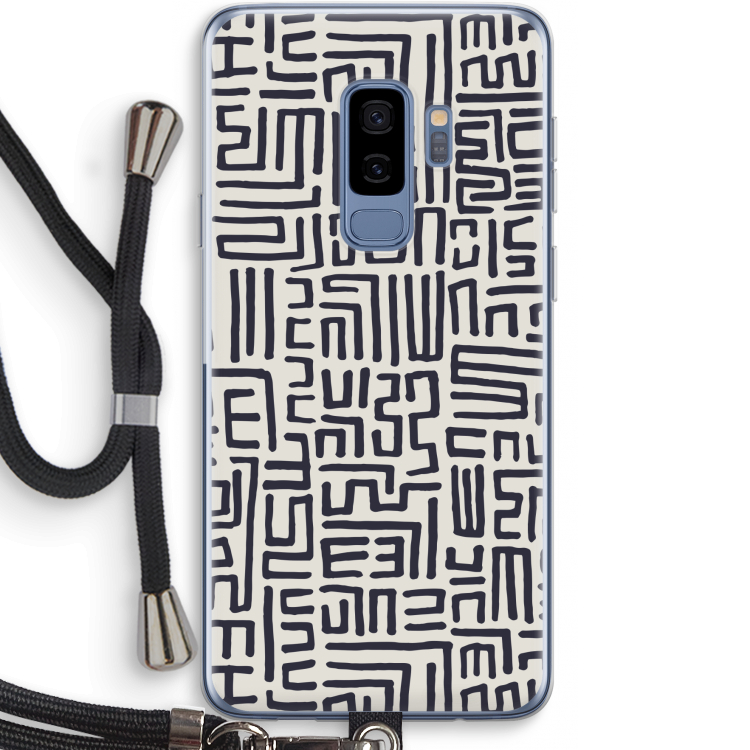 Moroccan Print: Samsung Galaxy S9 Plus Transparant Hoesje met koord
