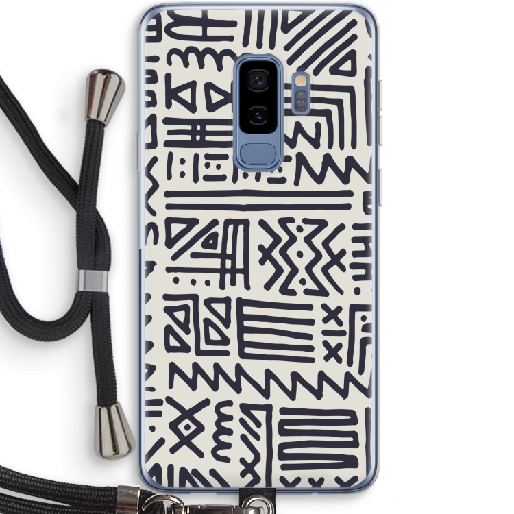 Marrakech print: Samsung Galaxy S9 Plus Transparant Hoesje met koord