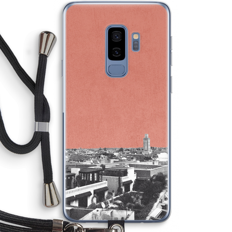 Marrakech Skyline : Samsung Galaxy S9 Plus Transparant Hoesje met koord
