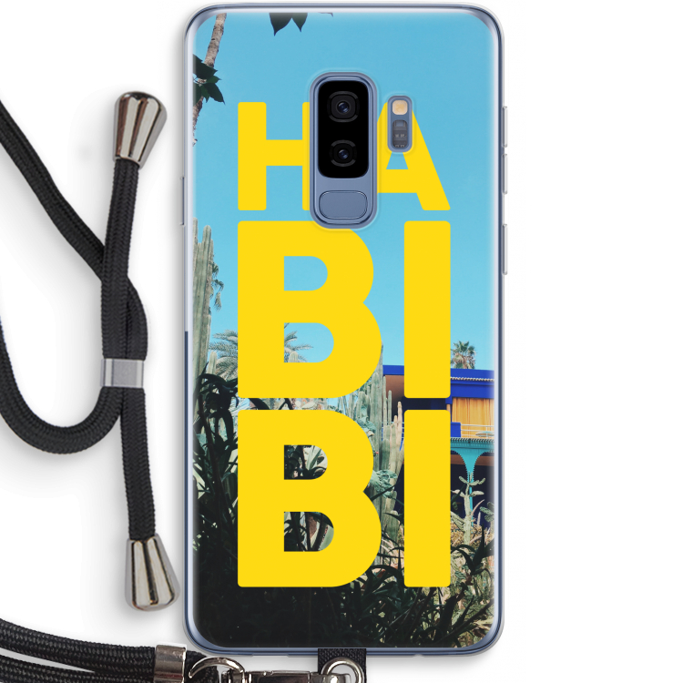 Habibi Majorelle : Samsung Galaxy S9 Plus Transparant Hoesje met koord