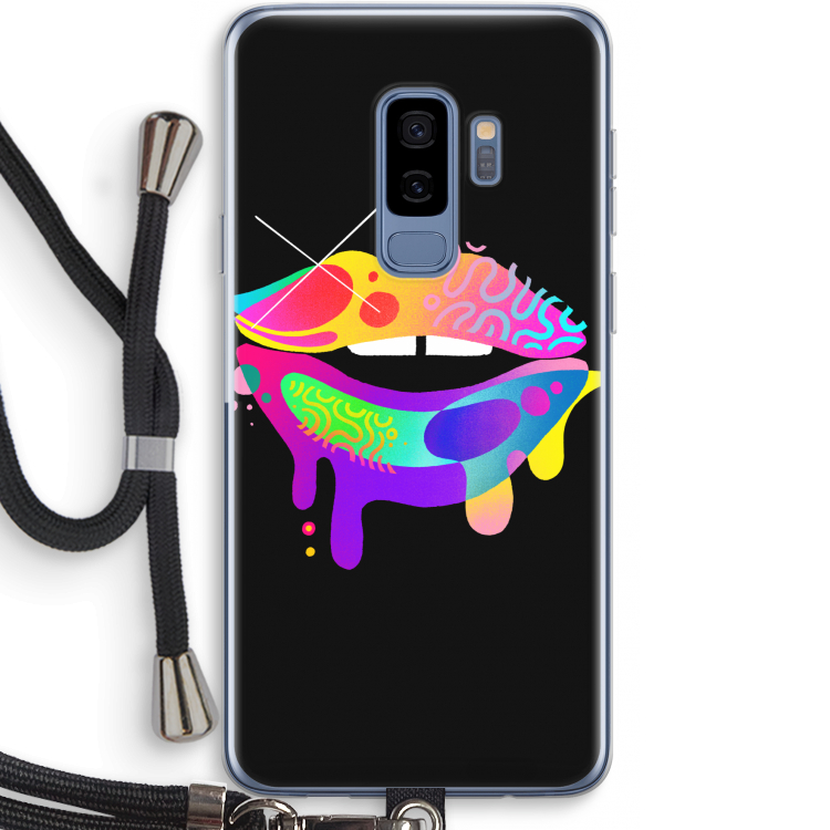Lip Palette: Samsung Galaxy S9 Plus Transparant Hoesje met koord