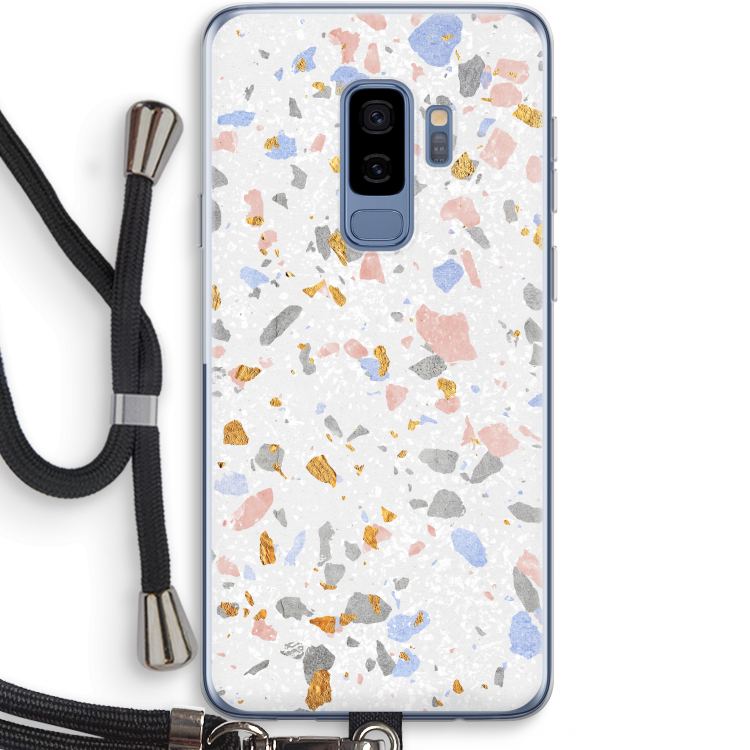 Terrazzo N°8: Samsung Galaxy S9 Plus Transparant Hoesje met koord