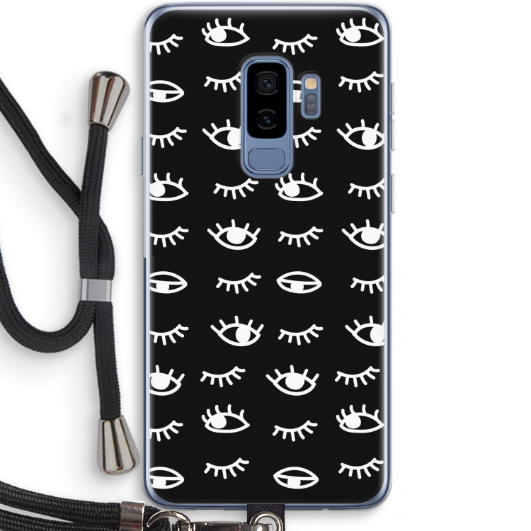 Eye pattern #3: Samsung Galaxy S9 Plus Transparant Hoesje met koord