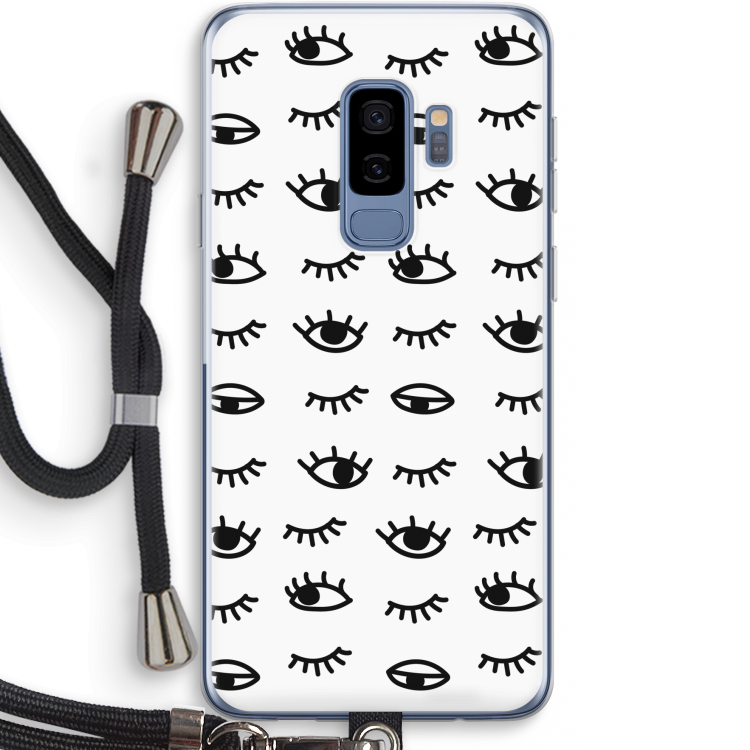 Eye pattern #2: Samsung Galaxy S9 Plus Transparant Hoesje met koord