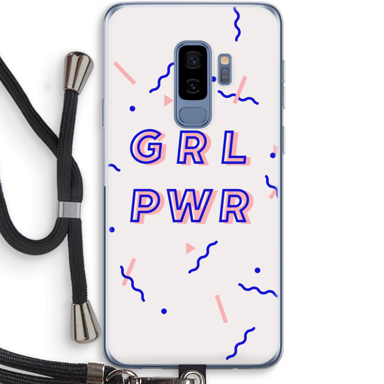 GRL PWR: Samsung Galaxy S9 Plus Transparant Hoesje met koord