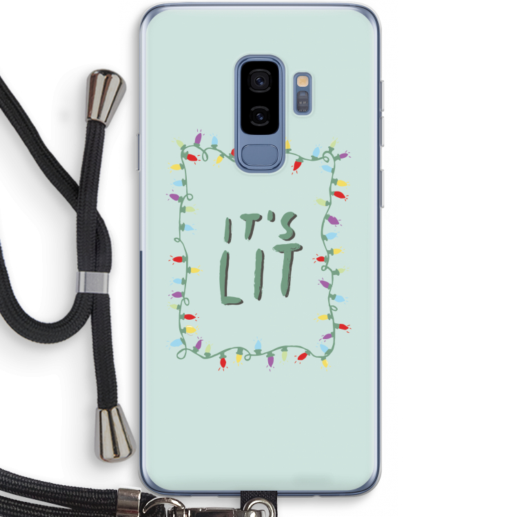 It's Lit: Samsung Galaxy S9 Plus Transparant Hoesje met koord