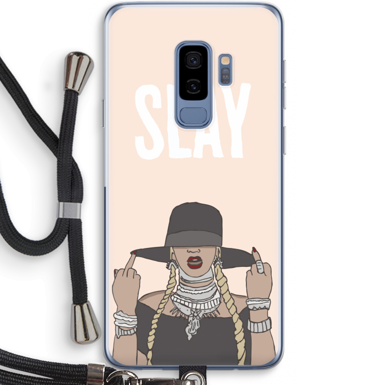 Slay All Day: Samsung Galaxy S9 Plus Transparant Hoesje met koord