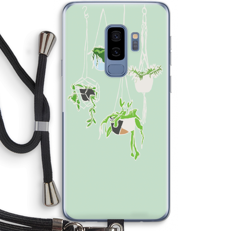 Hang In There: Samsung Galaxy S9 Plus Transparant Hoesje met koord
