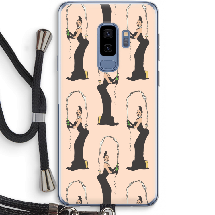 Pop Some Kim: Samsung Galaxy S9 Plus Transparant Hoesje met koord