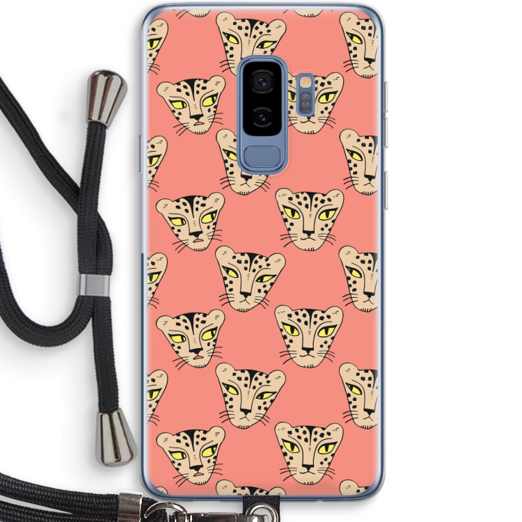 Tijger: Samsung Galaxy S9 Plus Transparant Hoesje met koord