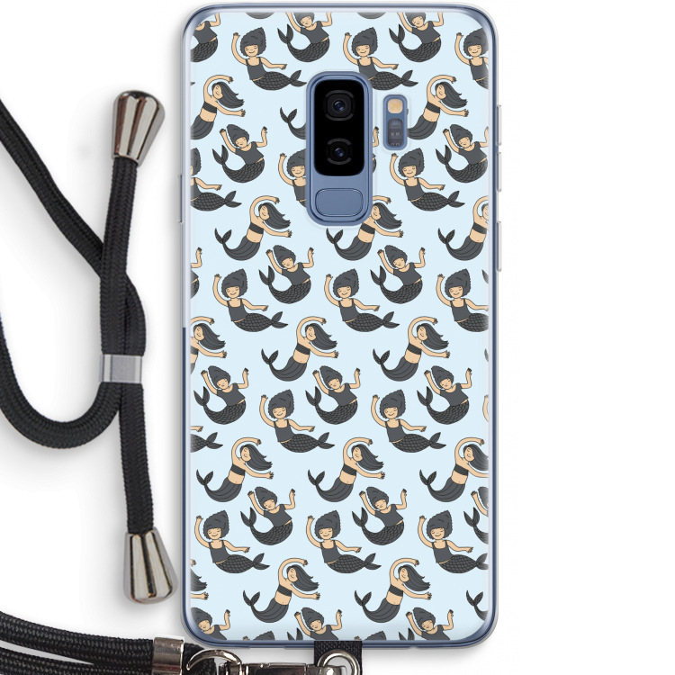 Zeemeermin: Samsung Galaxy S9 Plus Transparant Hoesje met koord