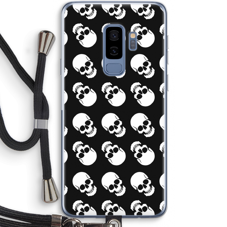 Musketon Skulls: Samsung Galaxy S9 Plus Transparant Hoesje met koord