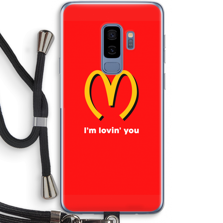 I'm lovin' you: Samsung Galaxy S9 Plus Transparant Hoesje met koord