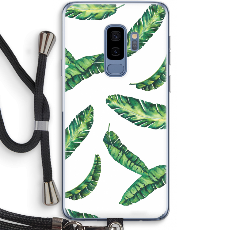Lange bladeren: Samsung Galaxy S9 Plus Transparant Hoesje met koord