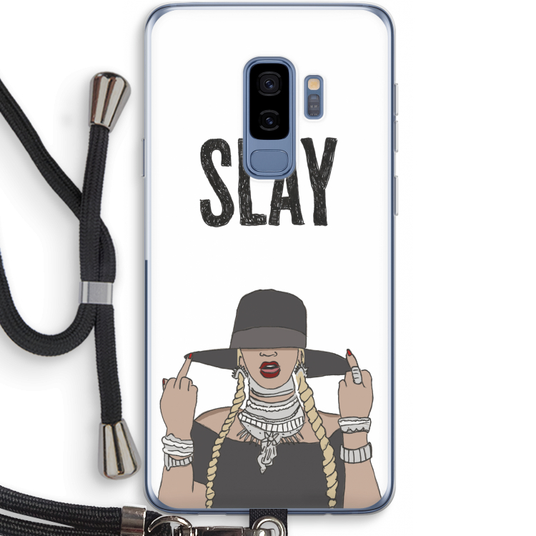 Slay All Day: Samsung Galaxy S9 Plus Transparant Hoesje met koord