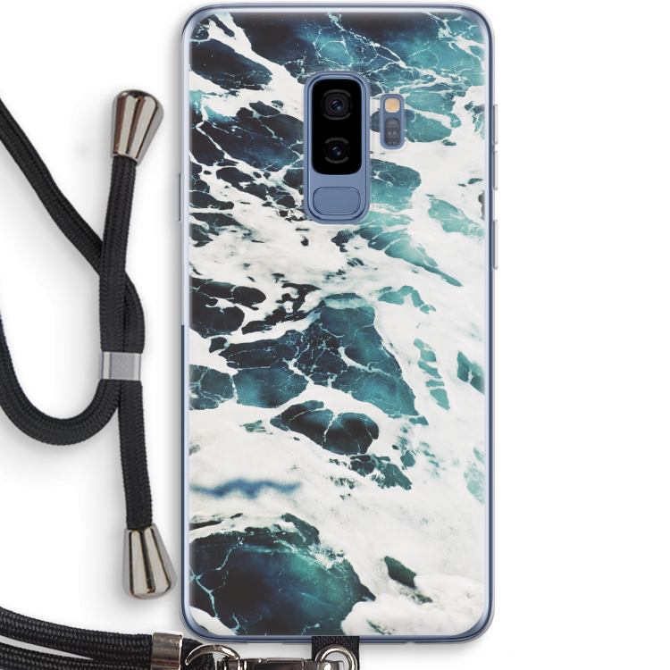 Golven: Samsung Galaxy S9 Plus Transparant Hoesje met koord