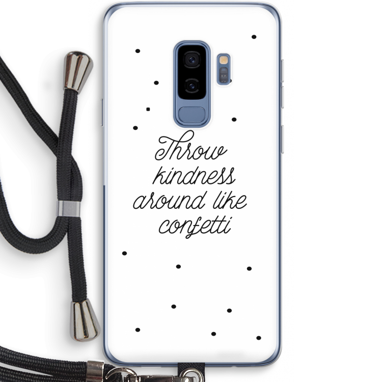 Confetti: Samsung Galaxy S9 Plus Transparant Hoesje met koord