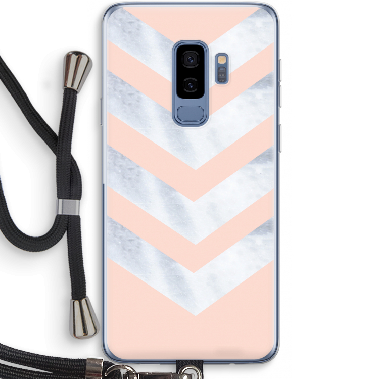 Marmeren pijlen: Samsung Galaxy S9 Plus Transparant Hoesje met koord