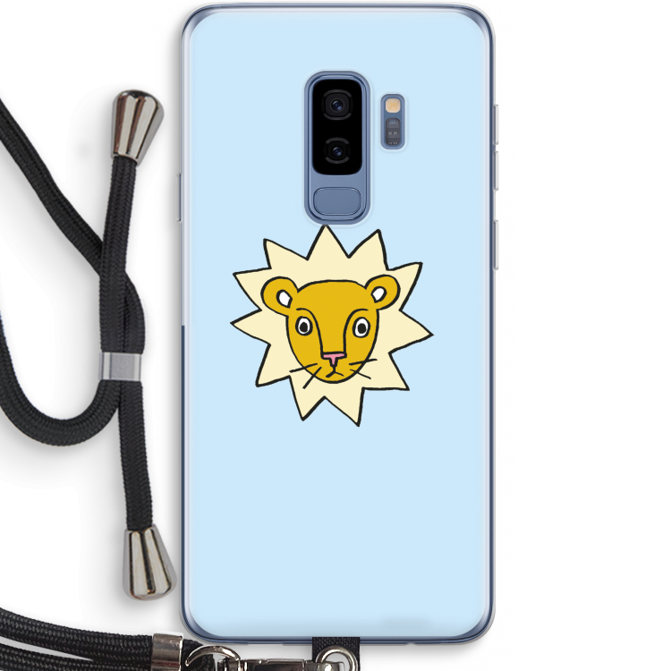Kleine leeuw: Samsung Galaxy S9 Plus Transparant Hoesje met koord