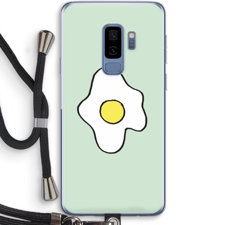 Spiegelei: Samsung Galaxy S9 Plus Transparant Hoesje met koord