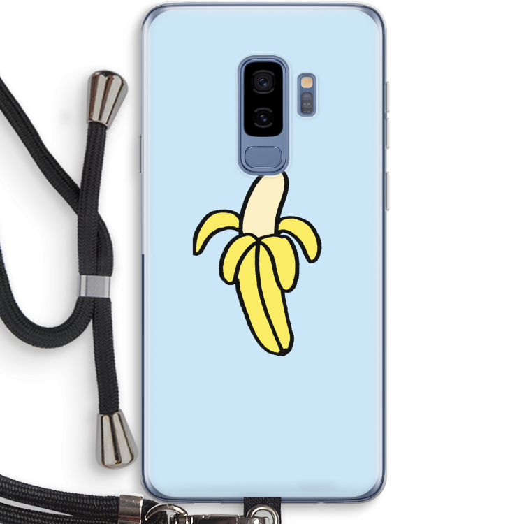 Banana: Samsung Galaxy S9 Plus Transparant Hoesje met koord
