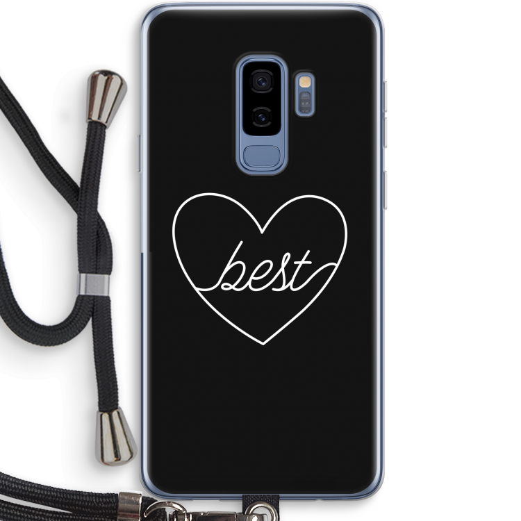 Best heart black: Samsung Galaxy S9 Plus Transparant Hoesje met koord