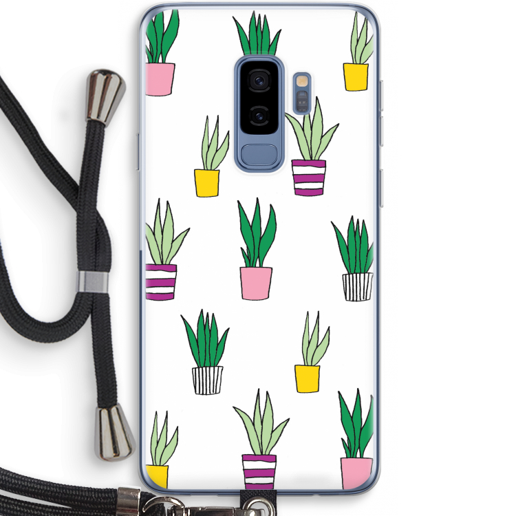 Sanseveria: Samsung Galaxy S9 Plus Transparant Hoesje met koord