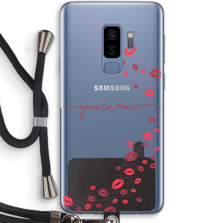 Kusjes: Samsung Galaxy S9 Plus Transparant Hoesje met koord