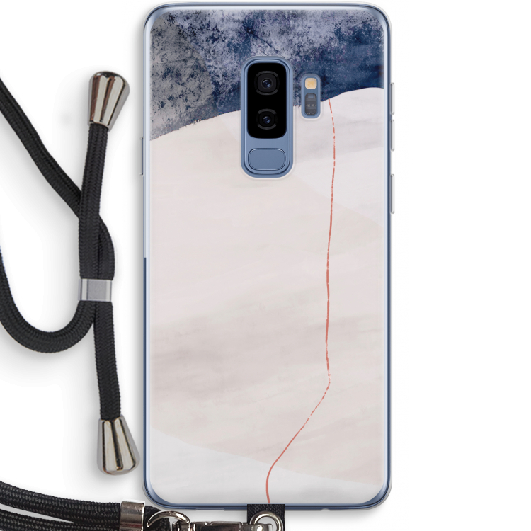 Stone White: Samsung Galaxy S9 Plus Transparant Hoesje met koord