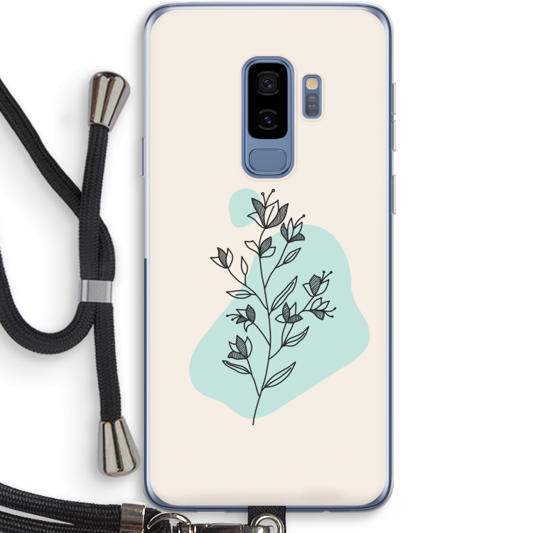 Violets are blue: Samsung Galaxy S9 Plus Transparant Hoesje met koord
