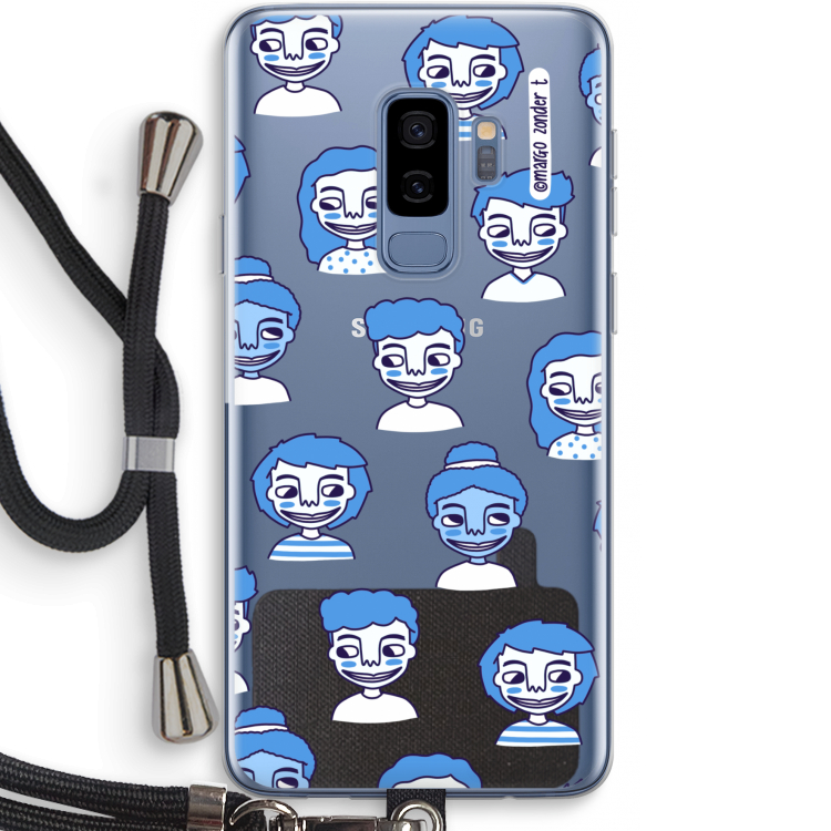 Gezichtjes: Samsung Galaxy S9 Plus Transparant Hoesje met koord