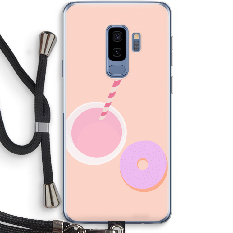 Donut: Samsung Galaxy S9 Plus Transparant Hoesje met koord