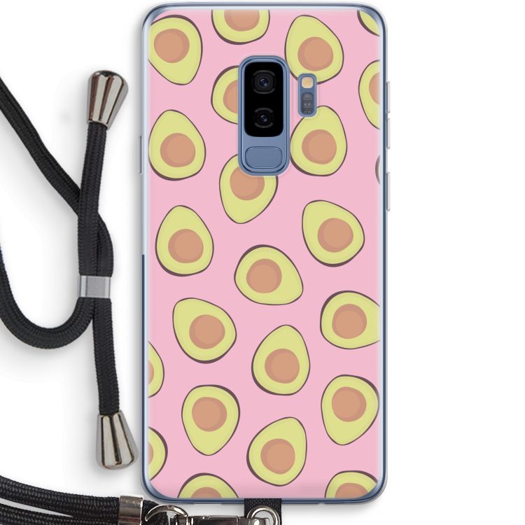 Dancing avocados: Samsung Galaxy S9 Plus Transparant Hoesje met koord