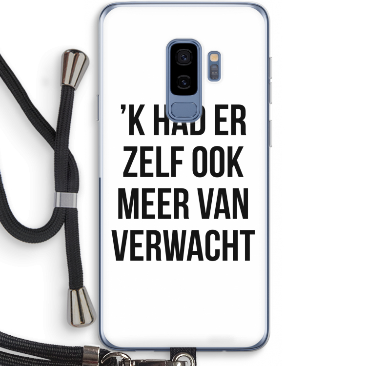 Meer verwacht: Samsung Galaxy S9 Plus Transparant Hoesje met koord