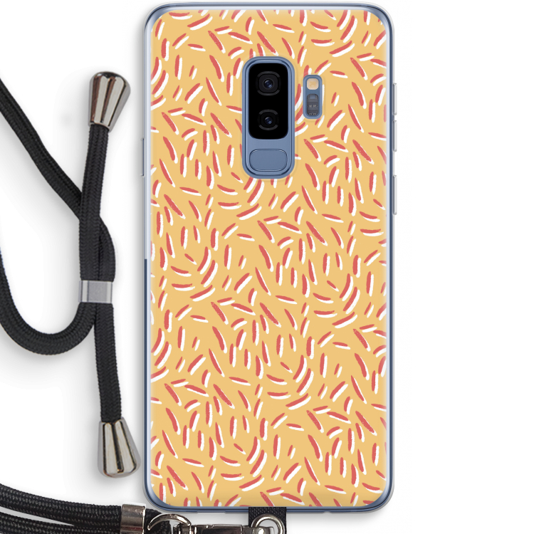 Camouflage: Samsung Galaxy S9 Plus Transparant Hoesje met koord